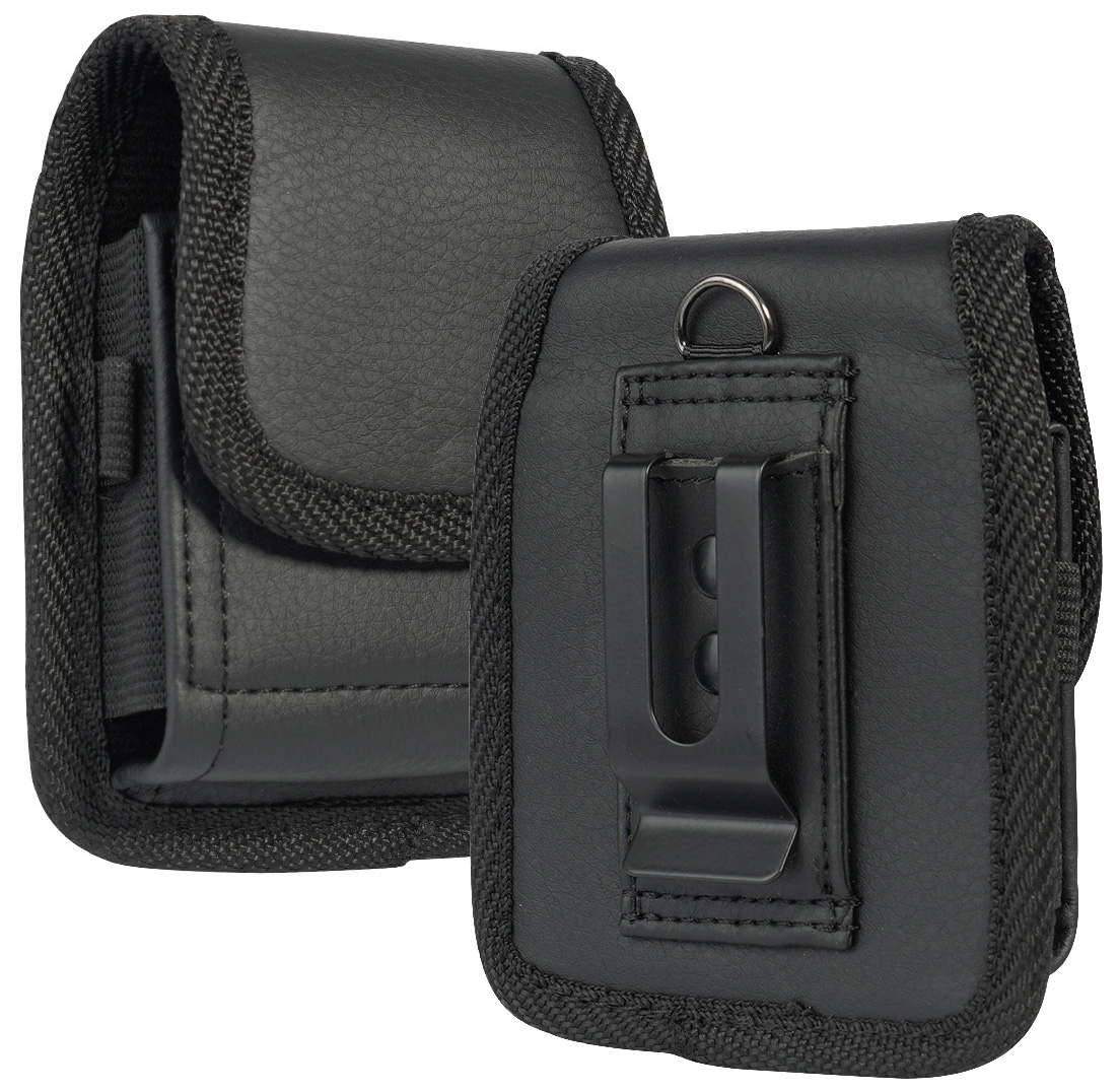 Black Leather Case Pouch Belt Loop Clip for Motorola RAZR Flip 5G (2019